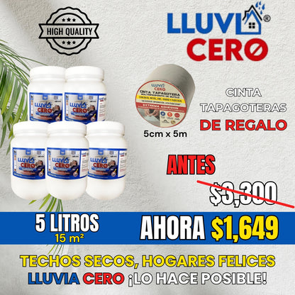 PROMOCIÓN LLUVIA CERO IMPERMEABILIZANTE SELLADOR