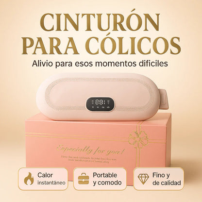 Cinturón con almohadilla y masaje térmico para cólicos