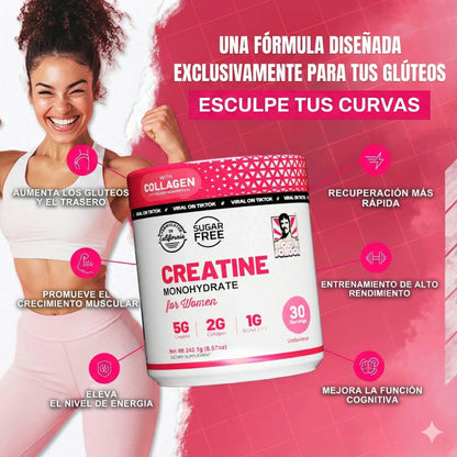 CREATINA + COLAGENO | AUMENTA EL VOLUMEN Y LA FIRMEZA DE TUS GLÚTEOS DE FORMA NATURAL