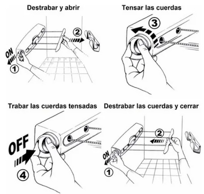 TENDEDERO RETRACTIL DE 4 CUERDAS